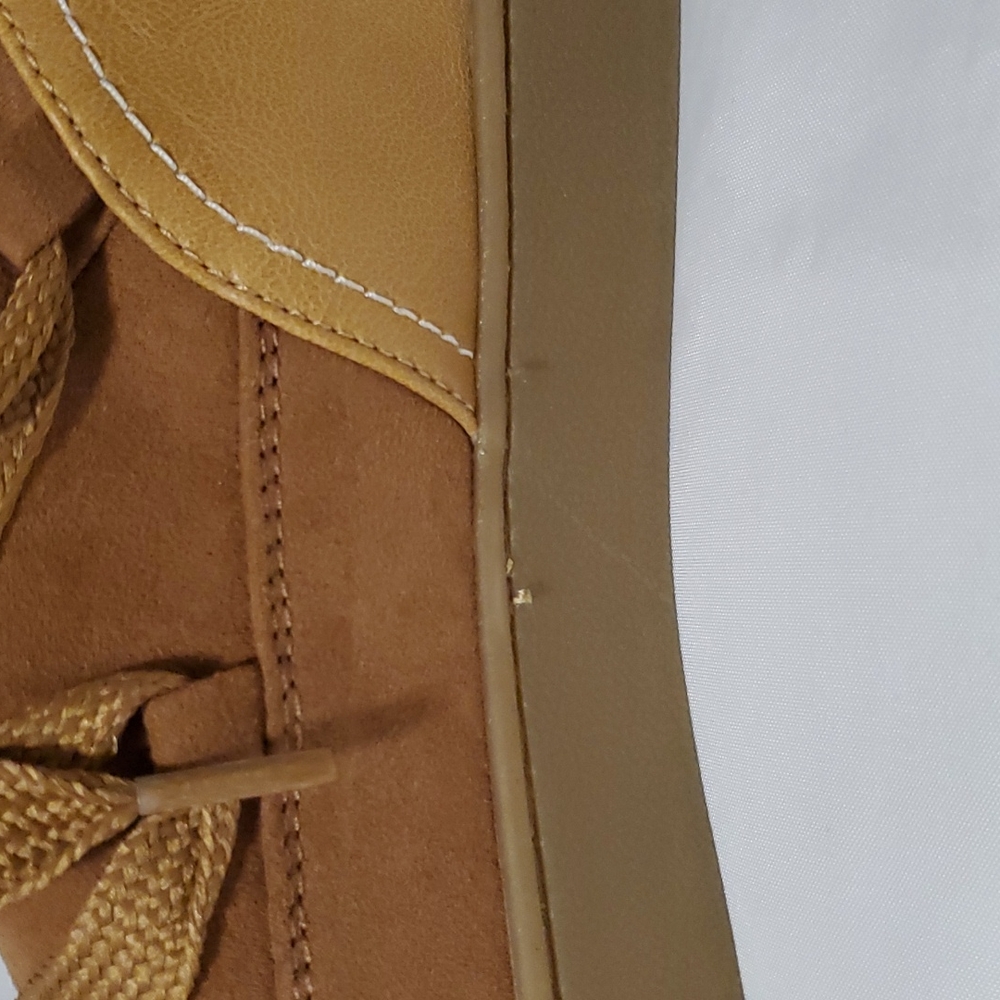 Universal Thread Woman's Brigitte Round Toe Lace-up Winter Boots ~ Cognac - Picture 14 of 16